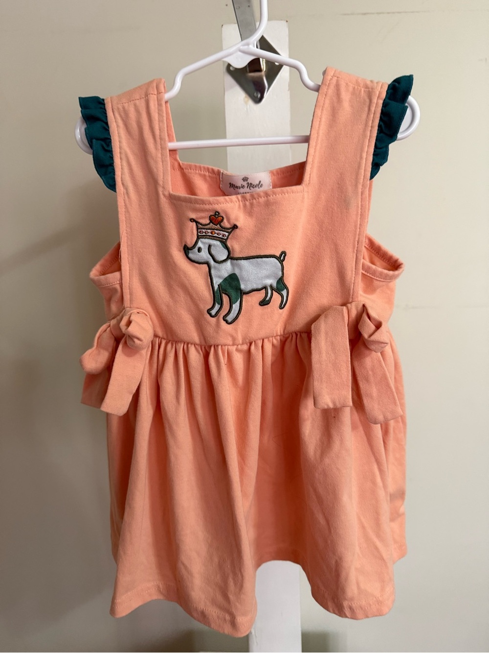 Marie Nicole Royal Pup Pinafore Dress